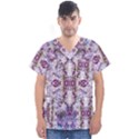 Intricate Lilac Men s V-Neck Scrub Top View1