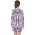 Intricate Lilac Long Sleeve Chiffon Shift Dress  View2