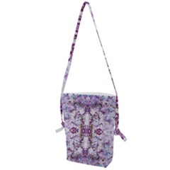 Intricate Lilac Folding Shoulder Bag by kaleidomarblingart