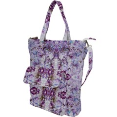 Intricate Lilac Shoulder Tote Bag by kaleidomarblingart