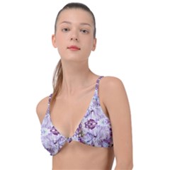 Intricate Lilac Knot Up Bikini Top by kaleidomarblingart