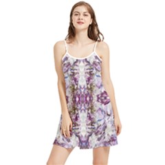 Intricate Lilac Summer Frill Dress by kaleidomarblingart