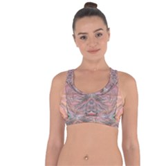 Pink Arabesque Iv Cross String Back Sports Bra by kaleidomarblingart