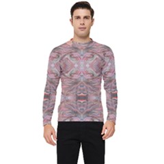 Pink Arabesque Iv Men s Long Sleeve Rash Guard by kaleidomarblingart