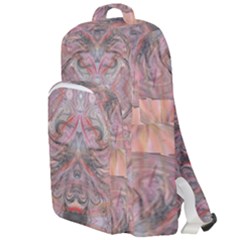 Pink Arabesque Iv Double Compartment Backpack by kaleidomarblingart