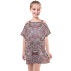 Pink Arabesque Iv Kids  One Piece Chiffon Dress by kaleidomarblingart