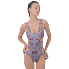 Pink Arabesque Iv Side Cut Out Swimsuit by kaleidomarblingart