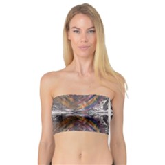 Mixed Media Print Bandeau Top by kaleidomarblingart