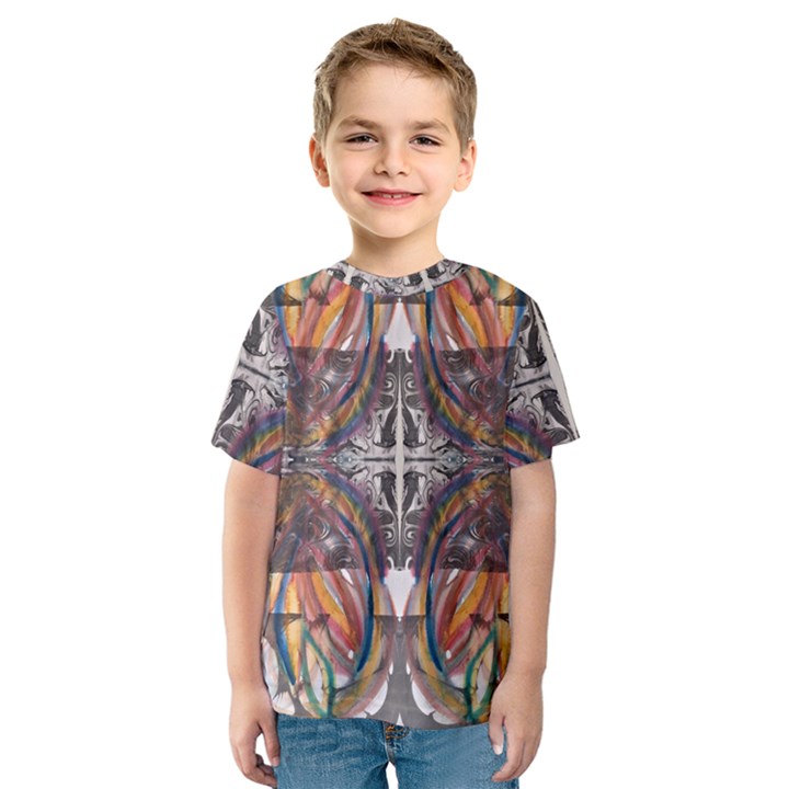 Mixed media print Kids  Sport Mesh Tee