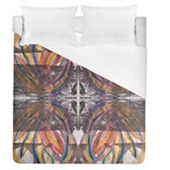 Mixed Media Print Duvet Cover (queen Size) by kaleidomarblingart