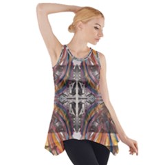 Mixed Media Print Side Drop Tank Tunic by kaleidomarblingart