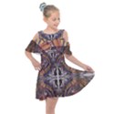 Mixed media print Kids  Shoulder Cutout Chiffon Dress View1