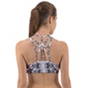 Grey on pink marbling Back Web Sports Bra View2