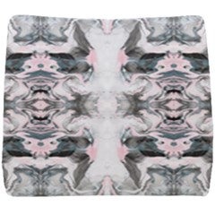 Grey On Pink Marbling Seat Cushion by kaleidomarblingart