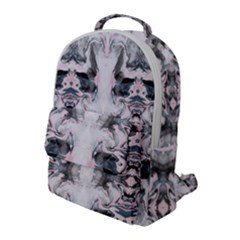 Grey On Pink Marbling Flap Pocket Backpack (large) by kaleidomarblingart