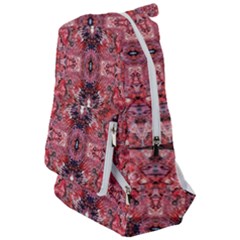 Red Arabesque Travelers  Backpack by kaleidomarblingart