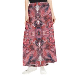 Red Arabesque Maxi Chiffon Skirt