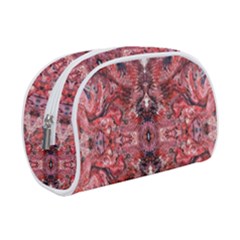 Red Arabesque Make Up Case (small) by kaleidomarblingart