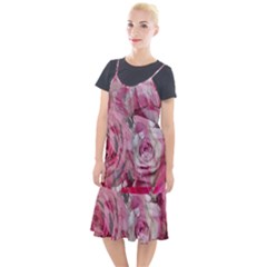 Roses Marbling  Camis Fishtail Dress by kaleidomarblingart