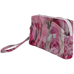 Roses Marbling  Wristlet Pouch Bag (small) by kaleidomarblingart