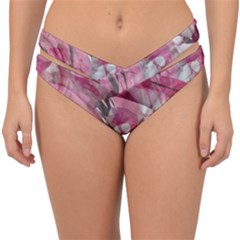 Roses Marbling  Double Strap Halter Bikini Bottom