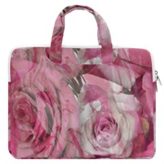 Roses Marbling  Macbook Pro Double Pocket Laptop Bag (large)