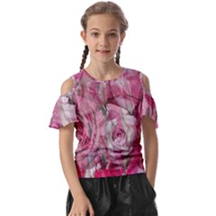 Roses Marbling  Kids  Butterfly Cutout Tee