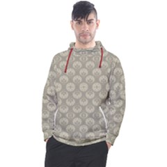 Bright Silver Flowers Motif Pattern Men s Pullover Hoodie by dflcprintsclothing