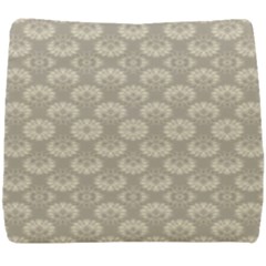 Bright Silver Flowers Motif Pattern Seat Cushion