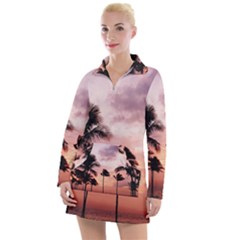 Palm Trees Women s Long Sleeve Casual Dress by LW323