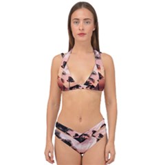 Palm Trees Double Strap Halter Bikini Set by LW323