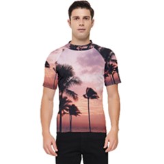 Palm Trees Men s Short Sleeve Rash Guard