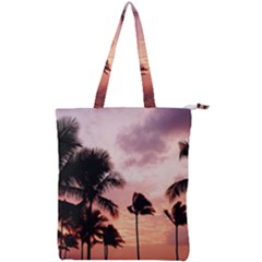 Palm Trees Double Zip Up Tote Bag by LW323