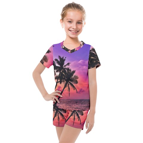 Ocean Paradise Kids  Mesh Tee And Shorts Set by LW323