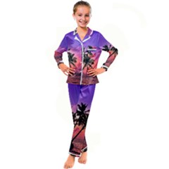 Ocean Paradise Kid s Satin Long Sleeve Pajamas Set