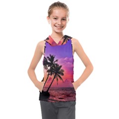 Ocean Paradise Kids  Sleeveless Hoodie by LW323