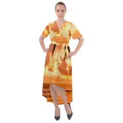 Sunset Beauty Front Wrap High Low Dress by LW323