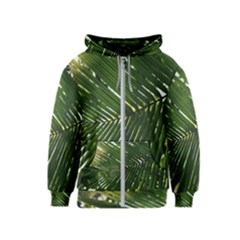 Relaxing Palms Kids  Zipper Hoodie by LW323