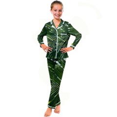 Relaxing Palms Kid s Satin Long Sleeve Pajamas Set