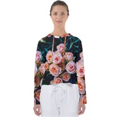 Sweet Roses Women s Slouchy Sweat by LW323