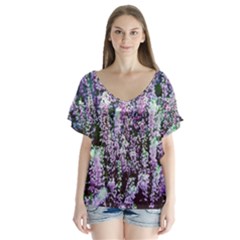 Lavender Love V-neck Flutter Sleeve Top by LW323