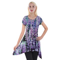 Lavender Love Short Sleeve Side Drop Tunic by LW323