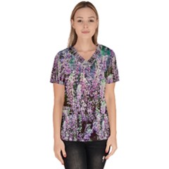 Lavender Love Women s V-neck Scrub Top by LW323