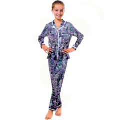 Lavender Love Kid s Satin Long Sleeve Pajamas Set