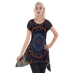 Victory Short Sleeve Side Drop Tunic by LW323