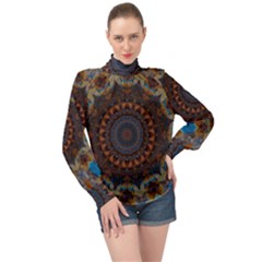 Victory High Neck Long Sleeve Chiffon Top by LW323