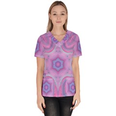 Cotton Candy Women s V-neck Scrub Top by LW323