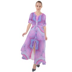 Cotton Candy Waist Tie Boho Maxi Dress