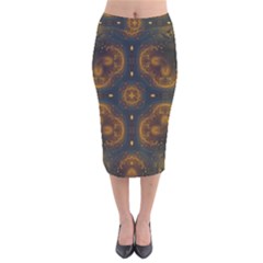 Midnight Romance Velvet Midi Pencil Skirt by LW323