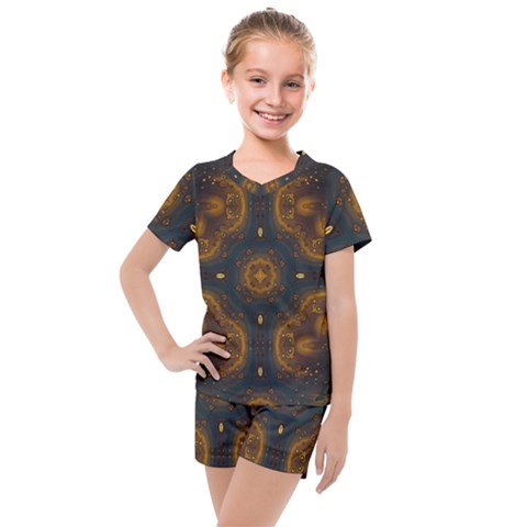 Midnight Romance Kids  Mesh Tee And Shorts Set by LW323